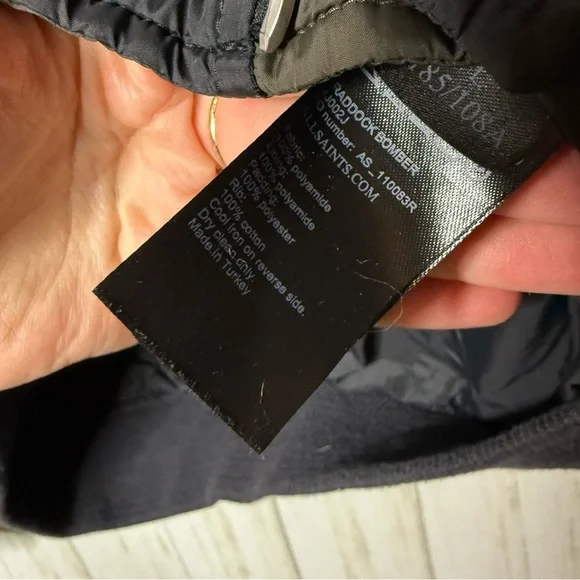 All Saints Braddock Bomber Jacket Large